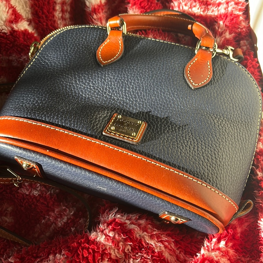 Dooney & Bourke Navy and Camel crossbody bag